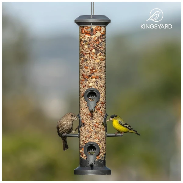 tube feeder - feeding birds